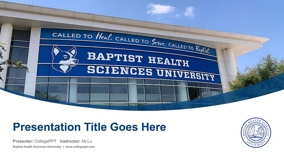 Baptist Health Sciences University Course/Courseware Creation PPT Template16:9 ratio PPT effect preview image