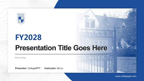 Becker College Academic Presentation/Research Findings Report PPT Template