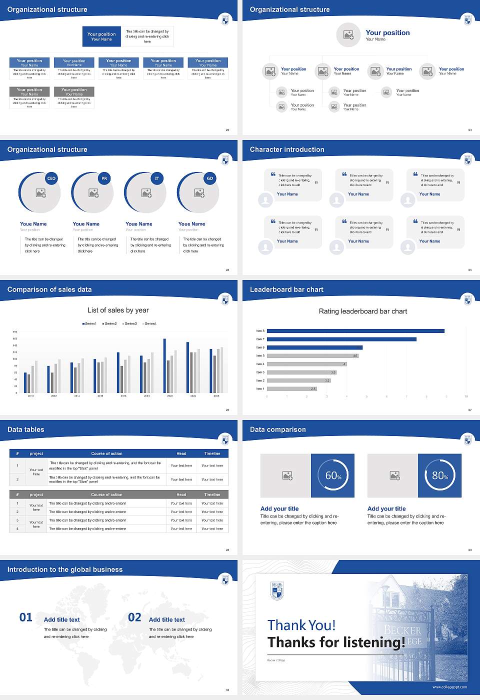 Becker College Academic Presentation/Research Findings Report PPT Template16:9 ratio PPT effect preview image4