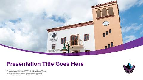 Atlantic University College Course/Courseware Creation PPT Template