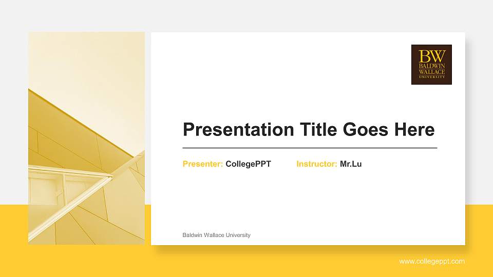 Baldwin Wallace University General Purpose PPT Template16:9 ratio PPT effect preview image