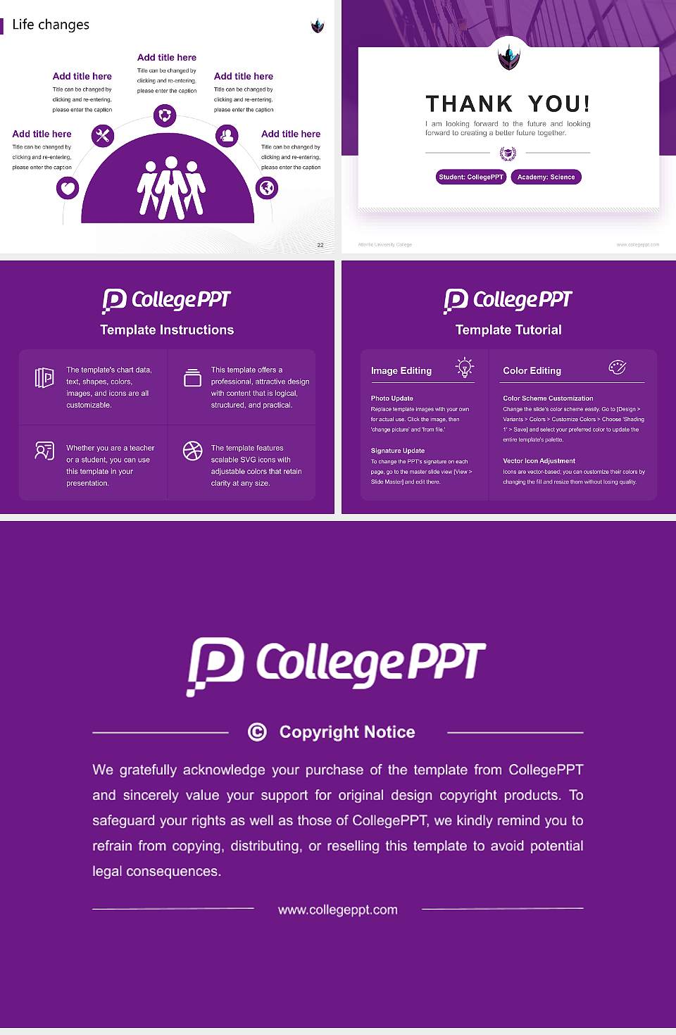 Atlantic University College National Scholarship Defense PPT Template4:3 ratio PPT effect preview image4