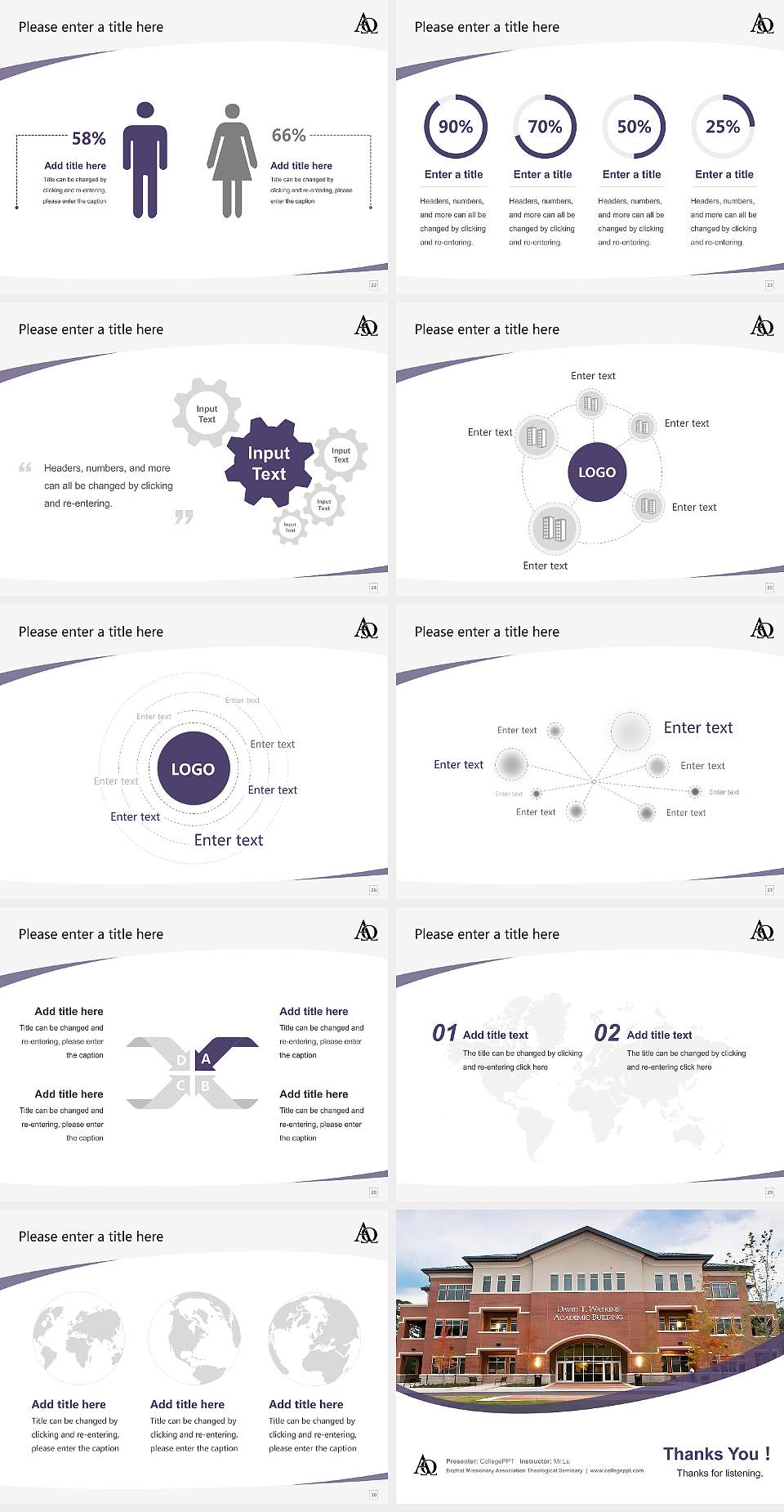 Baptist Missionary Association Theological Seminary Course/Courseware Creation PPT Template4:3 ratio PPT effect preview image4