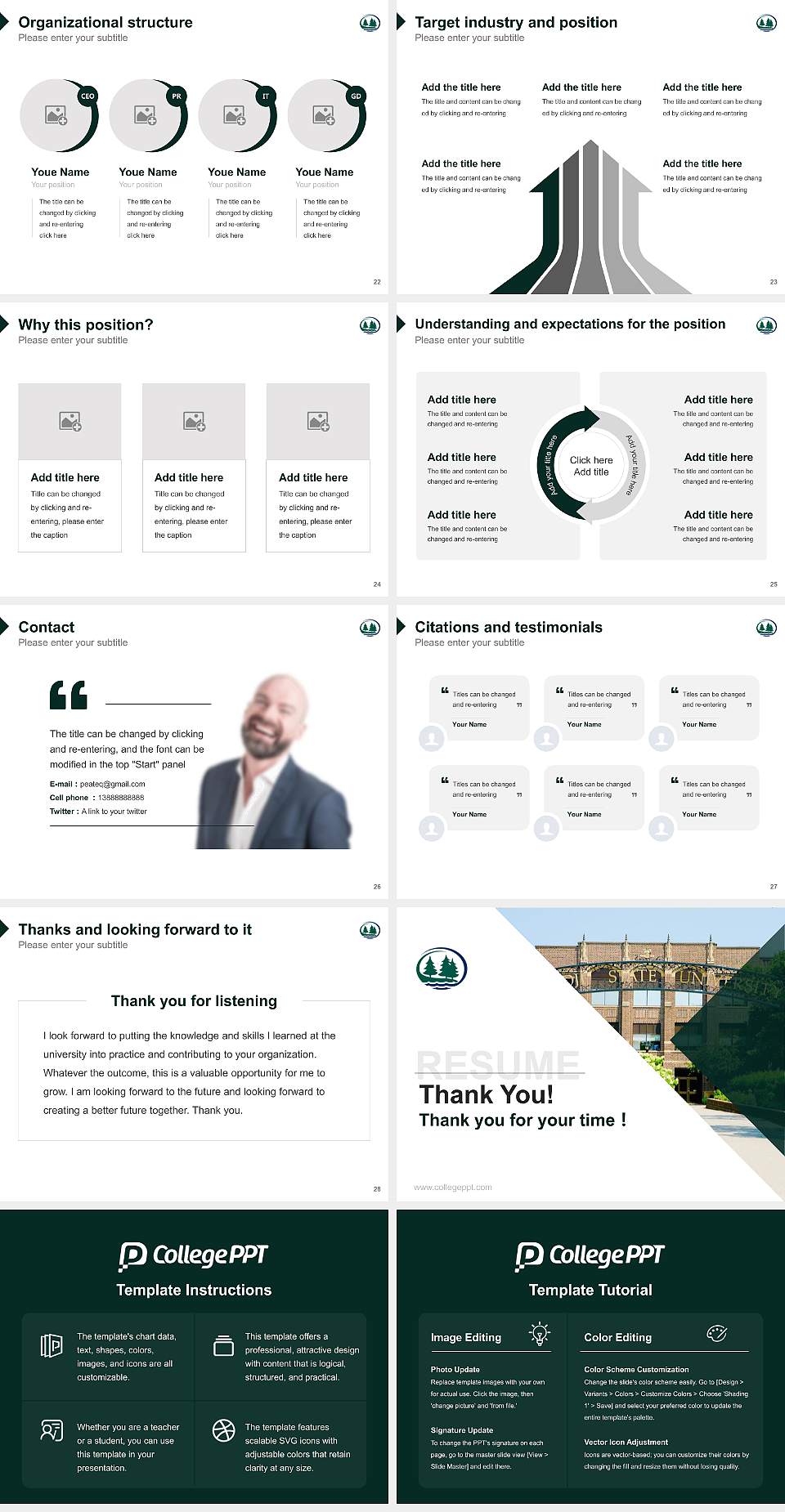 Bemidji State University Resume PPT Template4:3 ratio PPT effect preview image4