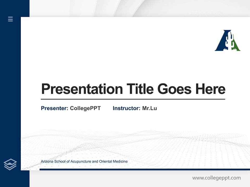 Arizona School of Acupuncture and Oriental Medicine Thesis Proposal/Graduation Defense PPT Template4:3 ratio PPT effect preview image5