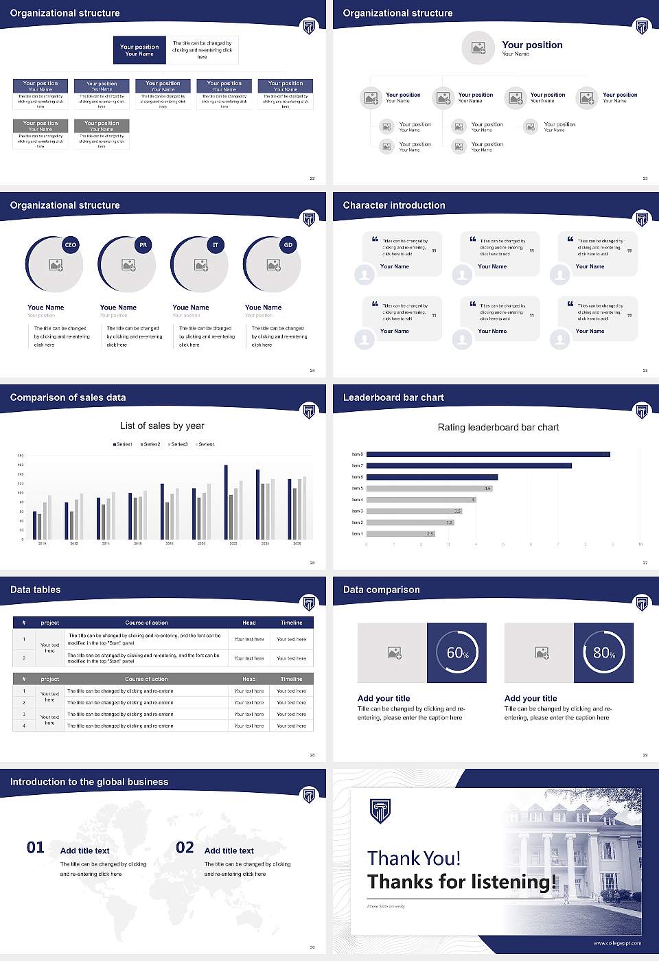 Athens State University Academic Presentation/Research Findings Report PPT Template16:9 ratio PPT effect preview image4