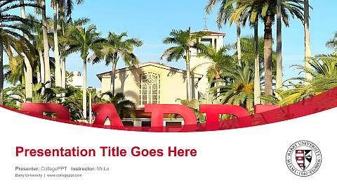 Barry University Course/Courseware Creation PPT Template