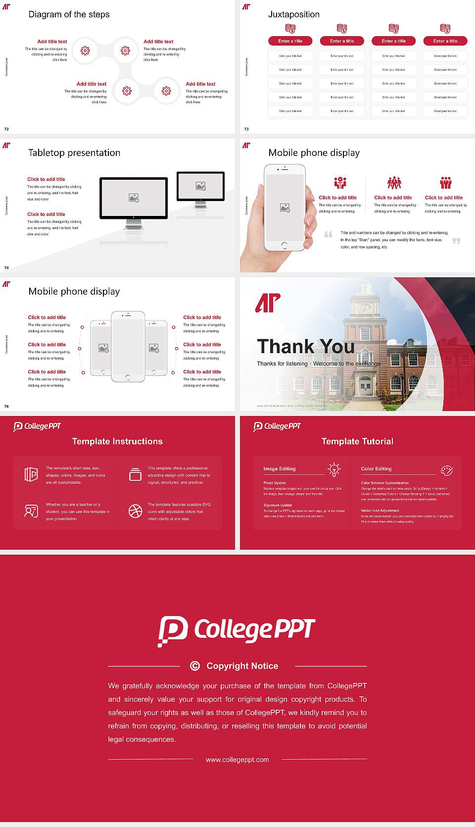 Austin Peay State University Competition/Entrepreneurship Contest PPT Template16:9 ratio PPT effect preview image9
