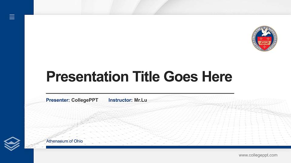 Athenaeum of Ohio Thesis Proposal/Graduation Defense PPT Template16:9 ratio PPT effect preview image