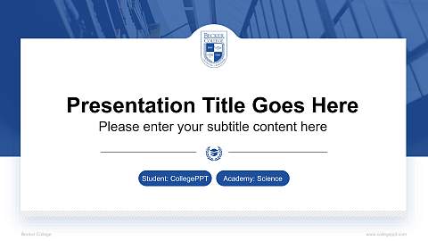 Becker College National Scholarship Defense PPT Template