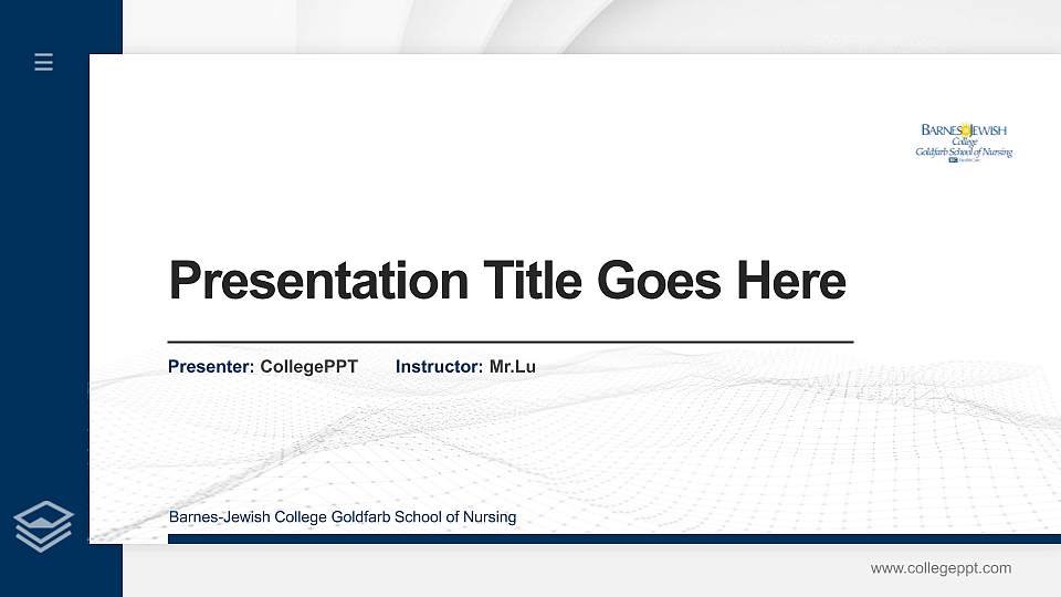 Barnes-Jewish College Goldfarb School of Nursing Thesis Proposal/Graduation Defense PPT Template16:9 ratio PPT effect preview image