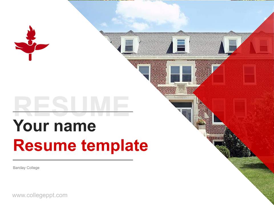 Barclay College Resume PPT Template4:3 ratio PPT effect preview image5