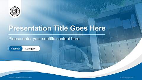Atlanta’S John Marshall Law School Lecture Sharing and Networking Event PPT Template
