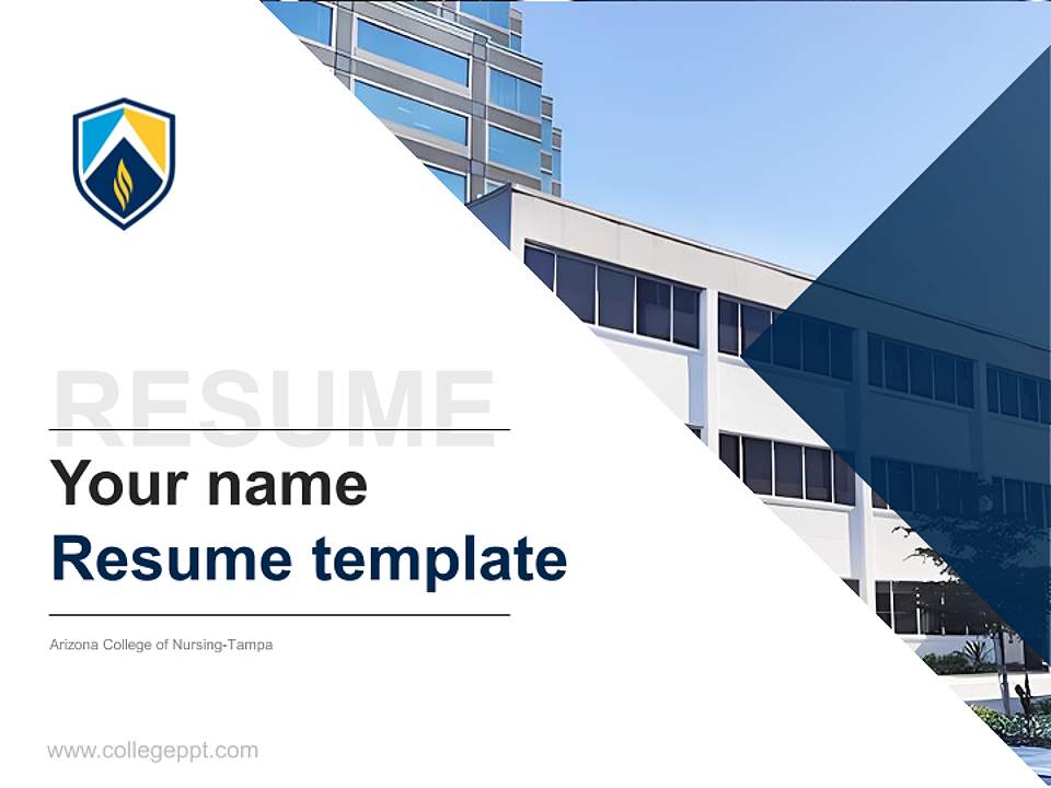 Arizona College of Nursing-Tampa Resume PPT Template4:3 ratio PPT effect preview image5