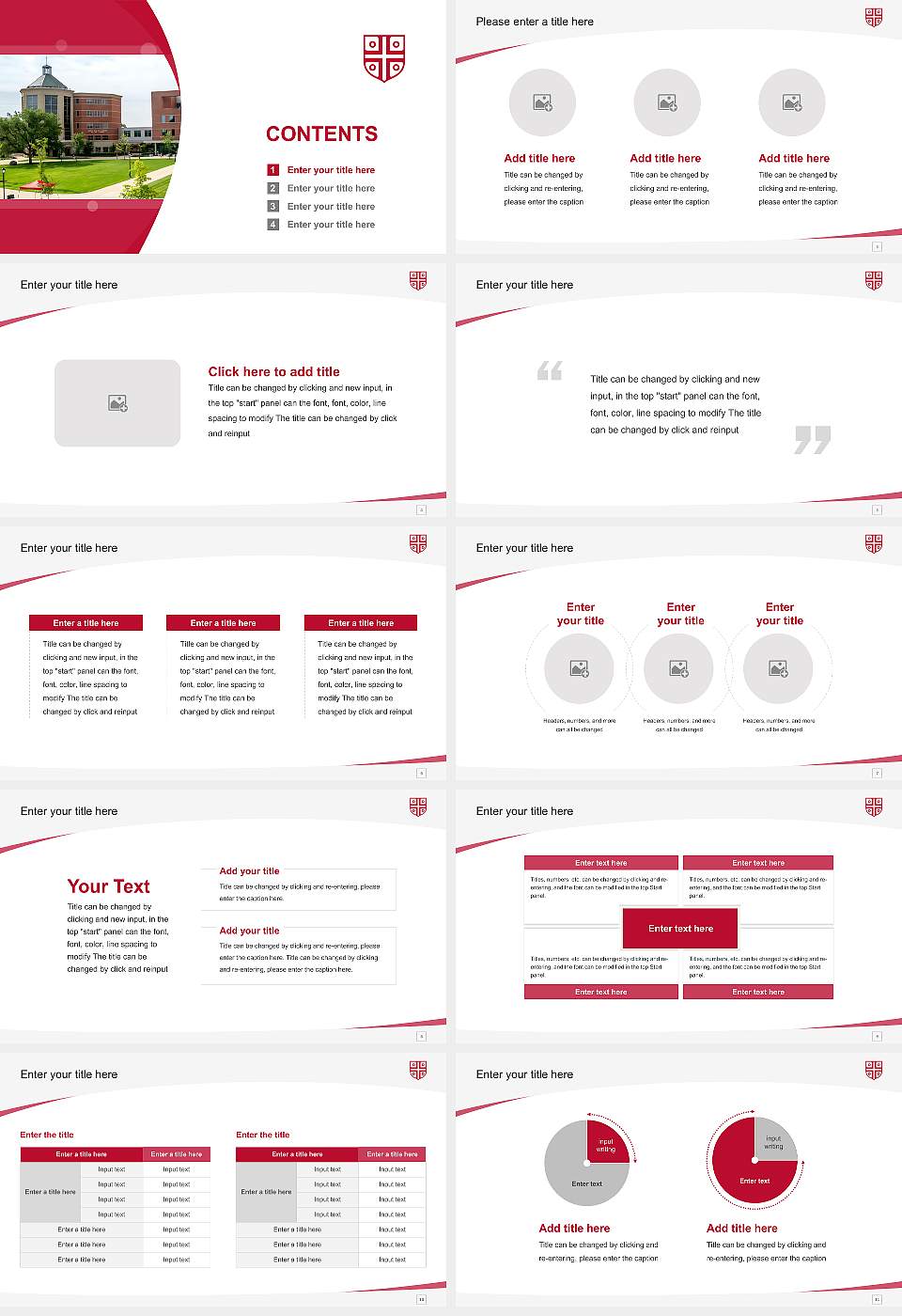 Benedictine University Course/Courseware Creation PPT Template16:9 ratio PPT effect preview image2