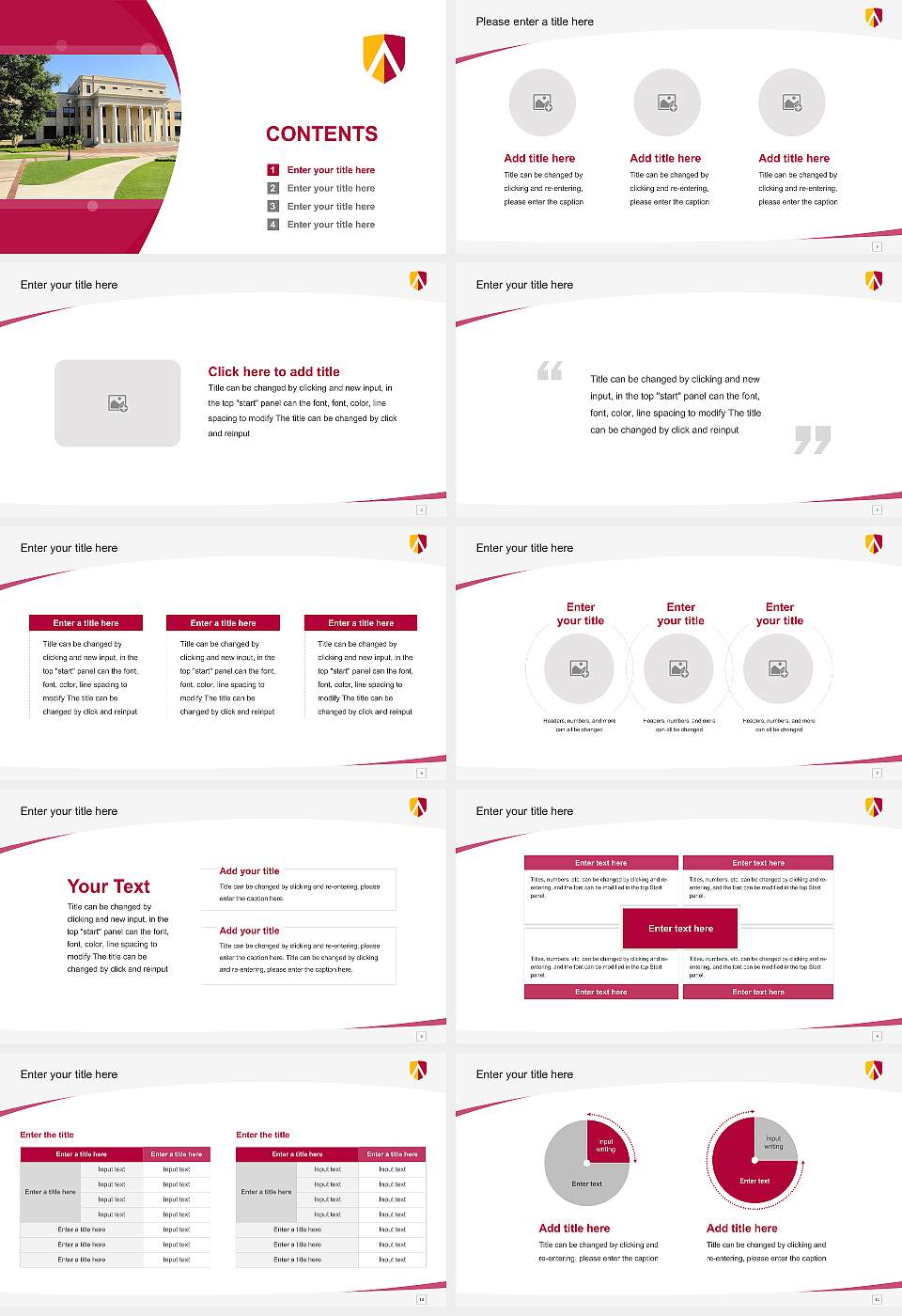 Austin College Course/Courseware Creation PPT Template16:9 ratio PPT effect preview image2