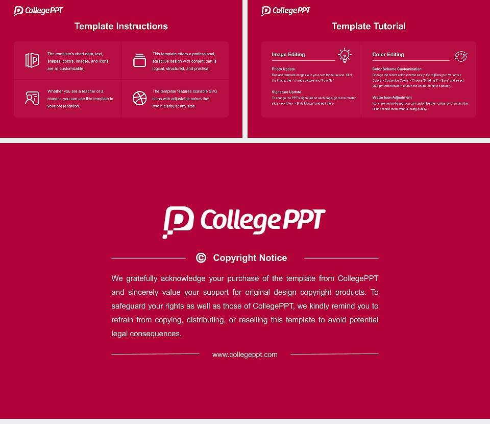 Austin College Course/Courseware Creation PPT Template16:9 ratio PPT effect preview image5