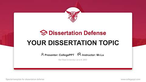 Ball State University Graduation Thesis Defense PPT Template