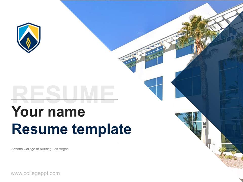 Arizona College of Nursing-Las Vegas Resume PPT Template4:3 ratio PPT effect preview image5