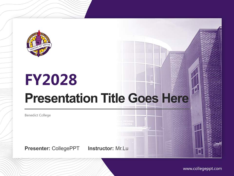 Benedict College Academic Presentation/Research Findings Report PPT Template4:3 ratio PPT effect preview image5