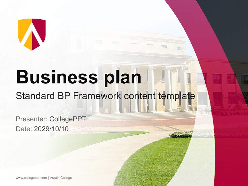 Austin College Competition/Entrepreneurship Contest PPT Template4:3 ratio PPT effect preview image9