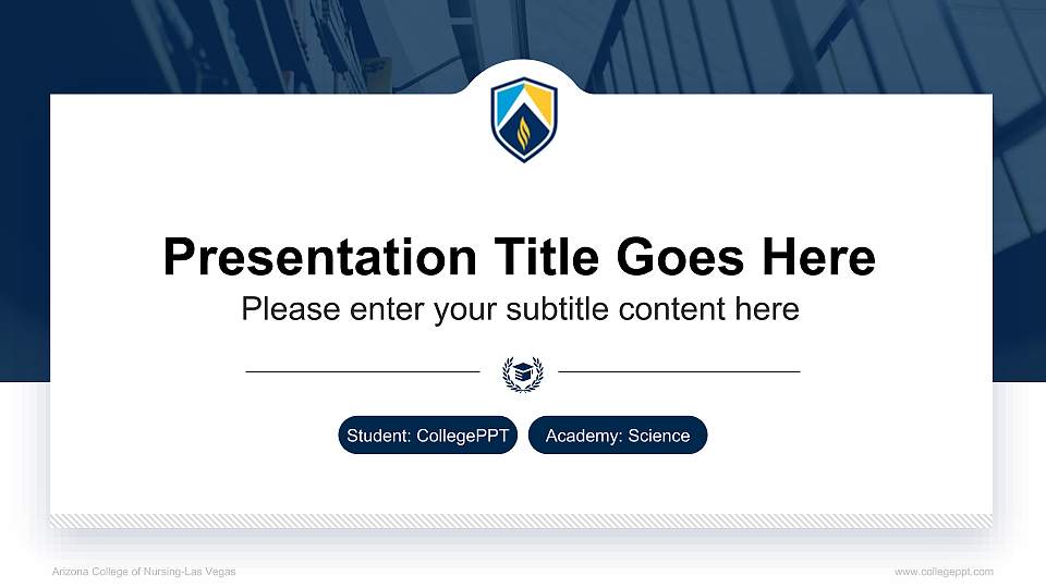 Arizona College of Nursing-Las Vegas National Scholarship Defense PPT Template16:9 ratio PPT effect preview image1