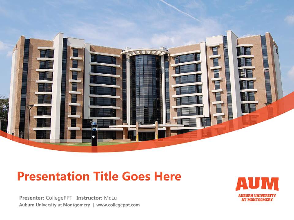 Auburn University at Montgomery Course/Courseware Creation PPT Template4:3 ratio PPT effect preview image5