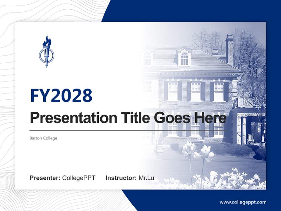 Barton College Academic Presentation/Research Findings Report PPT Template4:3 ratio PPT effect preview image5