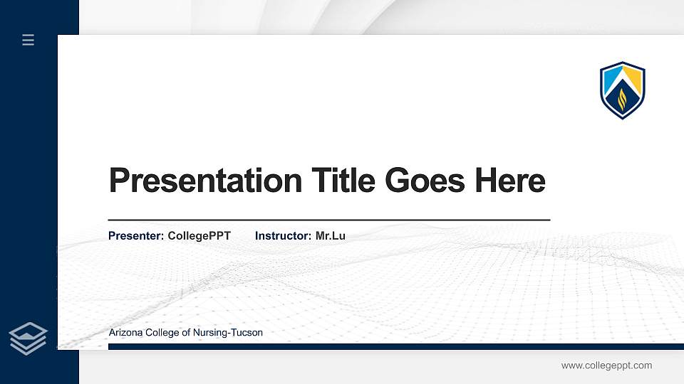 Arizona College of Nursing-Tucson Thesis Proposal/Graduation Defense PPT Template16:9 ratio PPT effect preview image