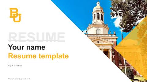 Baylor University Resume PPT Template