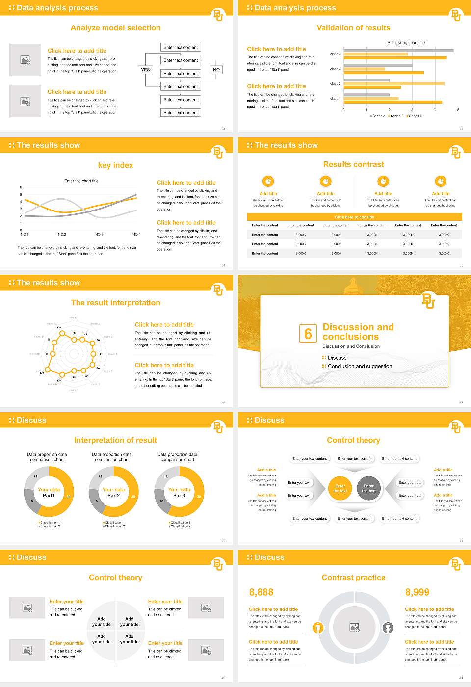 Baylor University Graduation Thesis Defense PPT Template16:9 ratio PPT effect preview image5