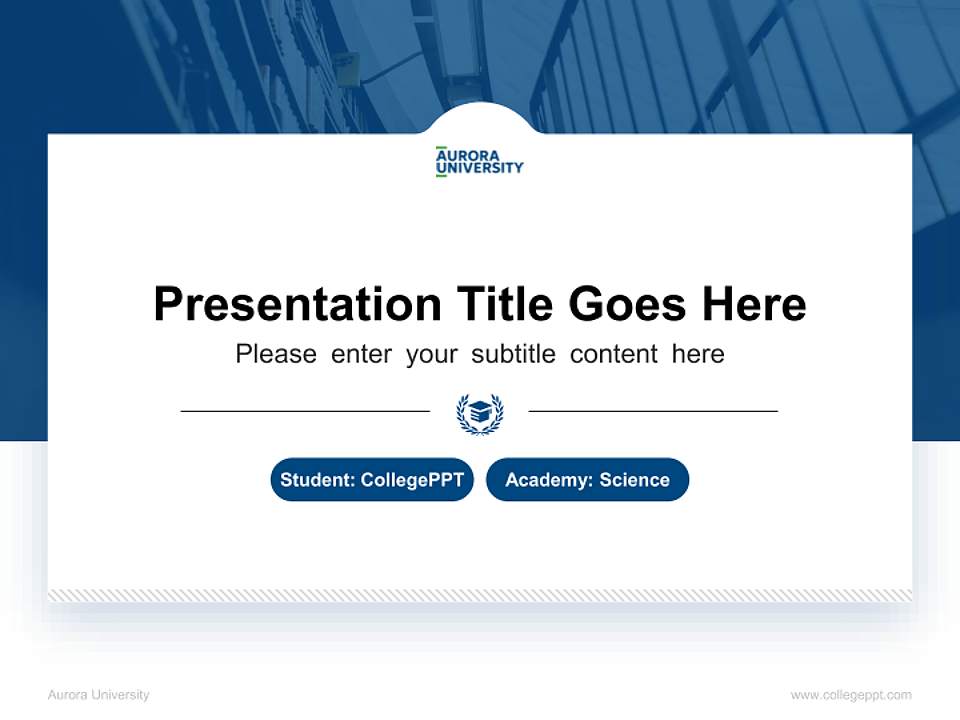 Aurora University National Scholarship Defense PPT Template4:3 ratio PPT effect preview image4