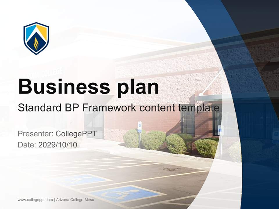 Arizona College-Mesa Competition/Entrepreneurship Contest PPT Template4:3 ratio PPT effect preview image9