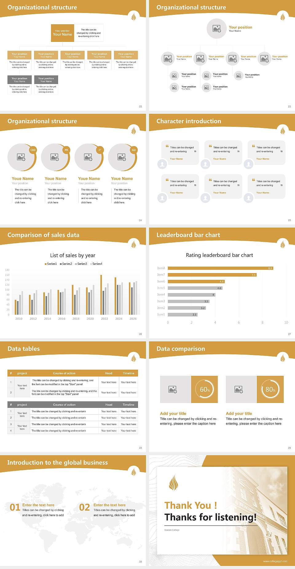 Beacon College Academic Presentation/Research Findings Report PPT Template4:3 ratio PPT effect preview image4