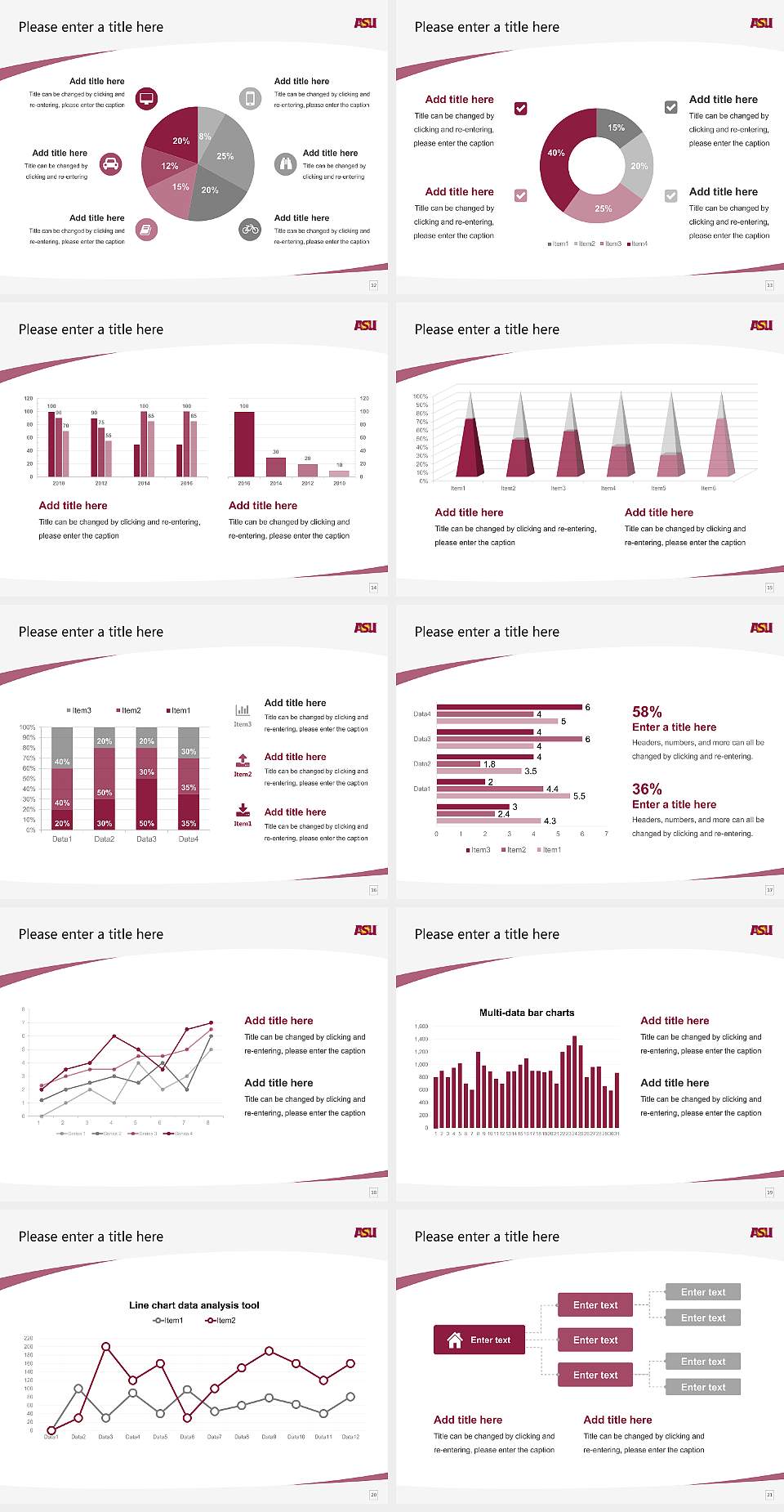 Arizona State University Course/Courseware Creation PPT Template4:3 ratio PPT effect preview image3