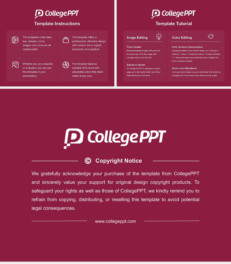 Arizona State University Course/Courseware Creation PPT Template4:3 ratio PPT effect preview image5