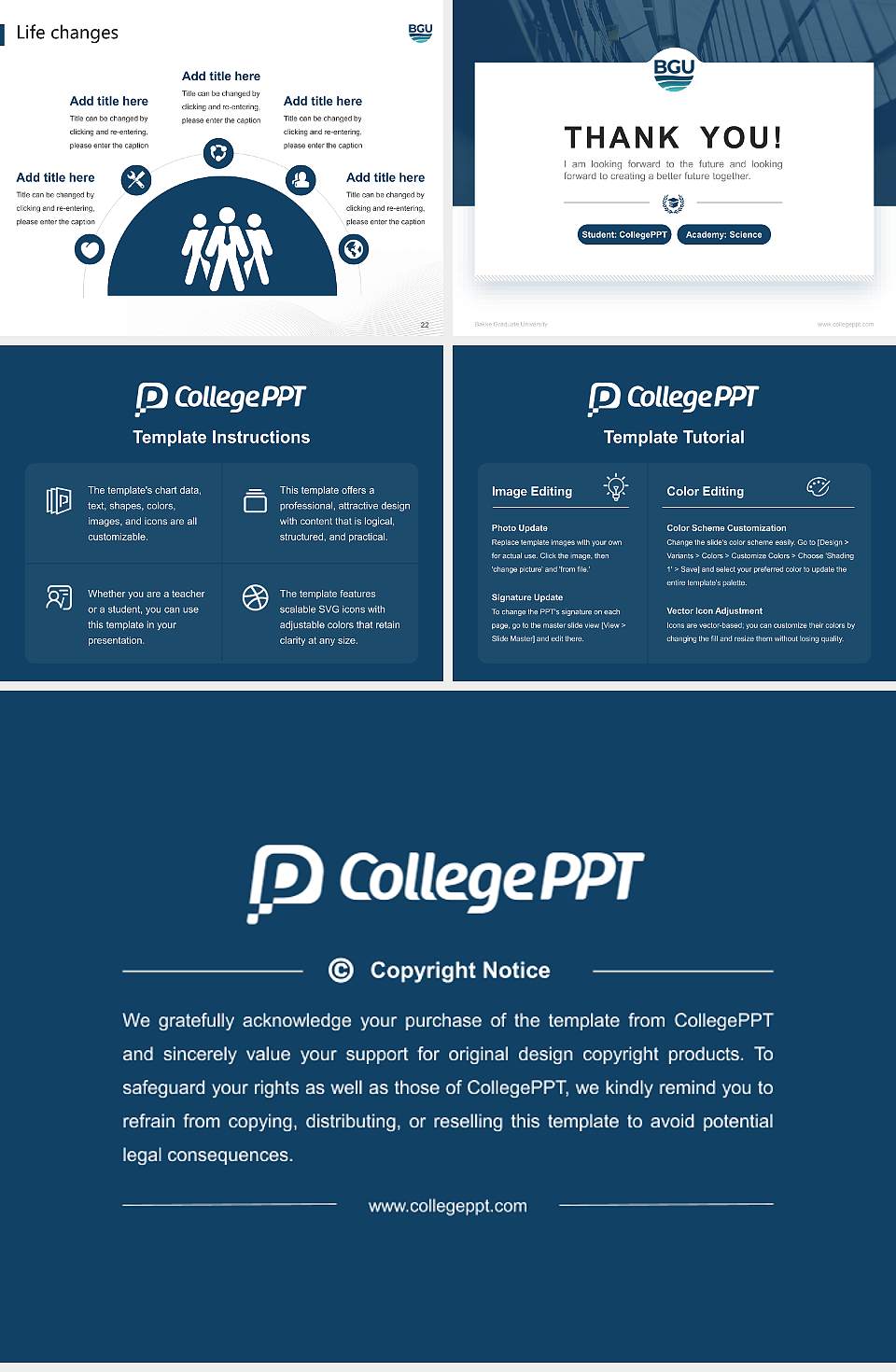 Bakke Graduate University National Scholarship Defense PPT Template4:3 ratio PPT effect preview image4