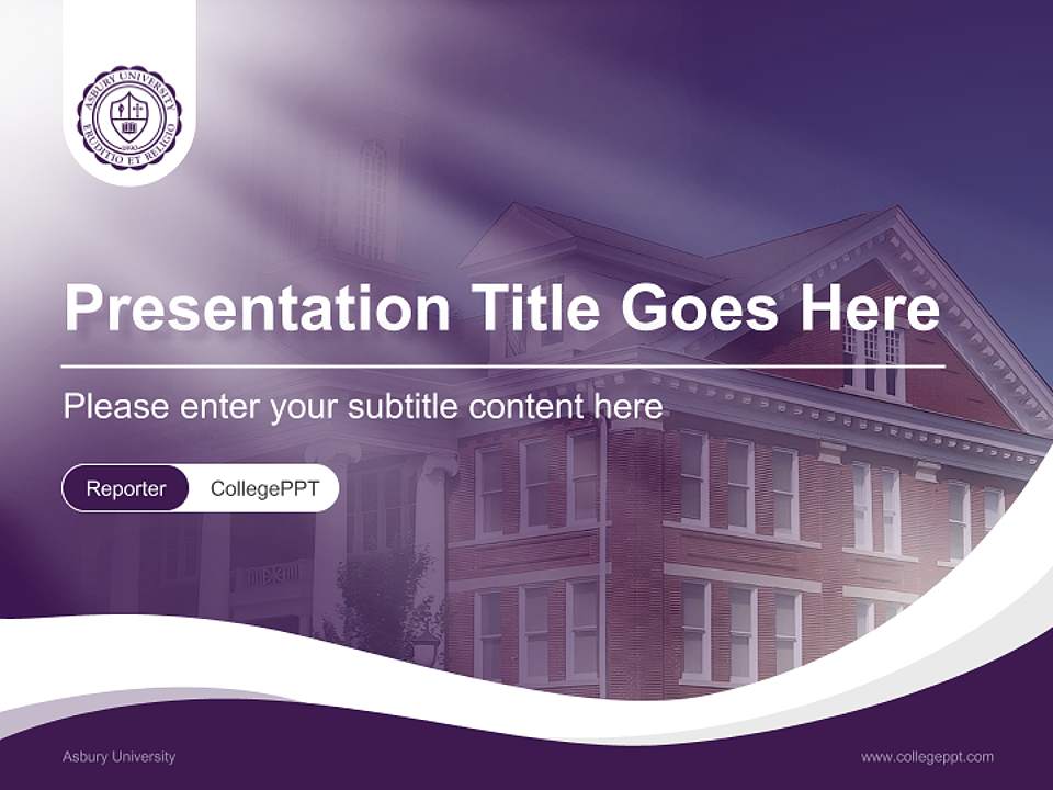 Asbury University Lecture Sharing and Networking Event PPT Template4:3 ratio PPT effect preview image4