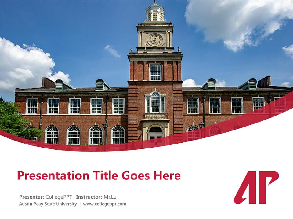 Austin Peay State University Course/Courseware Creation PPT Template4:3 ratio PPT effect preview image5