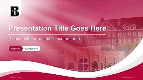Benedictine College Lecture Sharing and Networking Event PPT Template