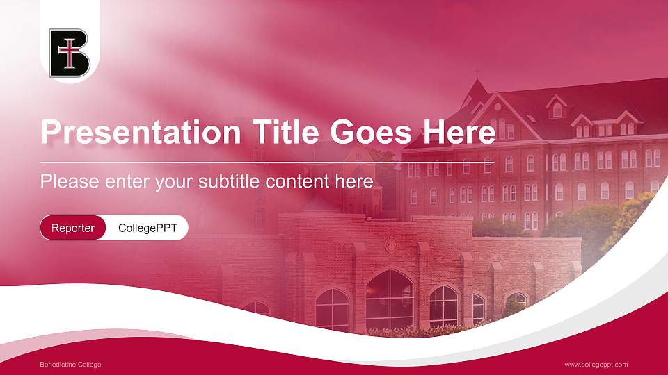 Benedictine College Lecture Sharing and Networking Event PPT Template16:9 ratio PPT effect preview image