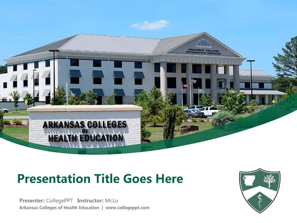 Arkansas Colleges of Health Education Course/Courseware Creation PPT Template4:3 ratio PPT effect preview image5