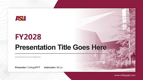 Arizona State University-Polytechnic Academic Presentation/Research Findings Report PPT Template