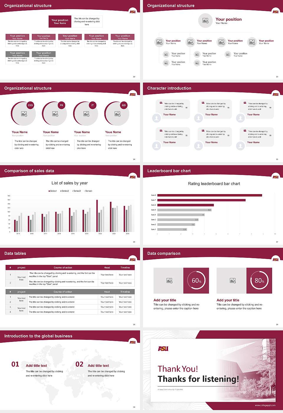 Arizona State University-Polytechnic Academic Presentation/Research Findings Report PPT Template16:9 ratio PPT effect preview image4
