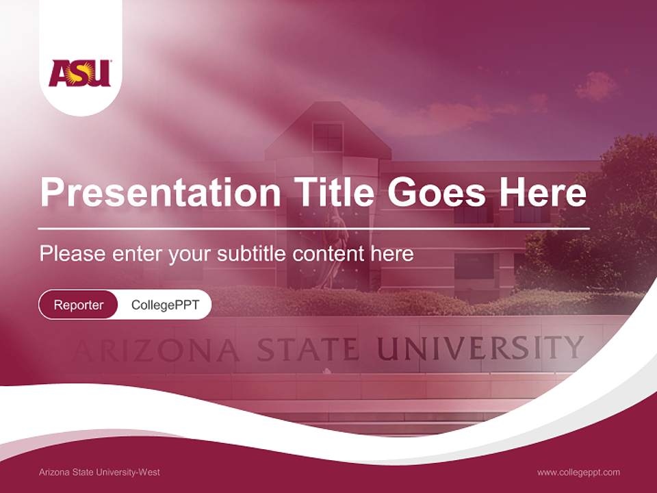 Arizona State University-West Lecture Sharing and Networking Event PPT Template4:3 ratio PPT effect preview image4
