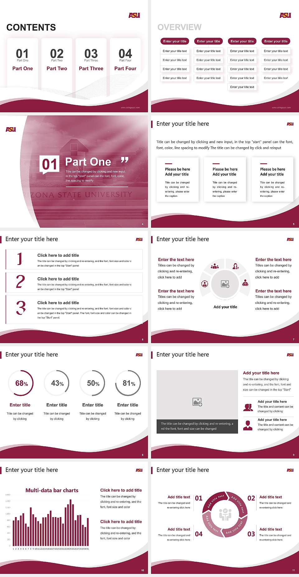 Arizona State University-West Lecture Sharing and Networking Event PPT Template4:3 ratio PPT effect preview image2