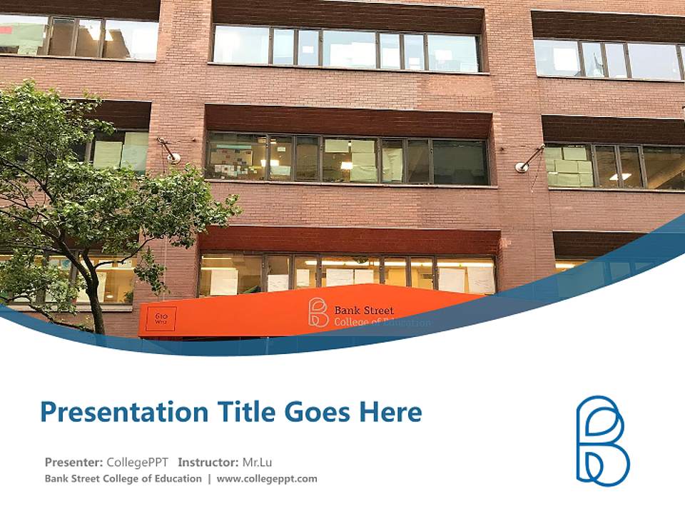 Bank Street College of Education Course/Courseware Creation PPT Template4:3 ratio PPT effect preview image5