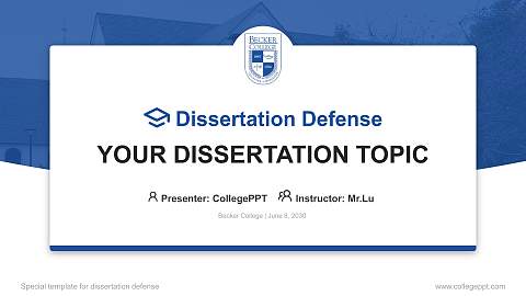 Becker College Graduation Thesis Defense PPT Template