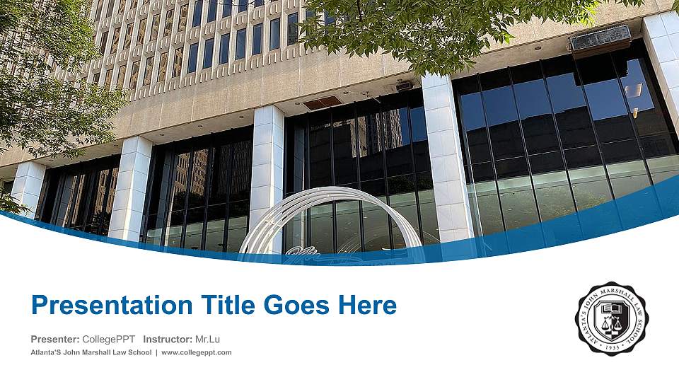 Atlanta’S John Marshall Law School Course/Courseware Creation PPT Template16:9 ratio PPT effect preview image1