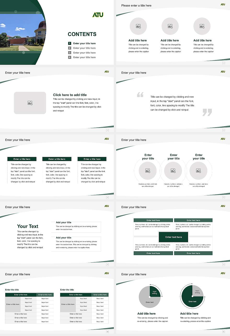 Arkansas Tech University Course/Courseware Creation PPT Template16:9 ratio PPT effect preview image2